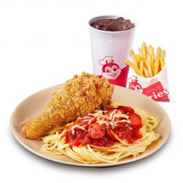 1 Mì Ý Jolly vừa + 2 Gà không xương + 1 Nước ngọt