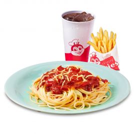 1 Mì Ý Jolly vừa + 1 Khoai tây chiên vừa + 1 Nước ngọt